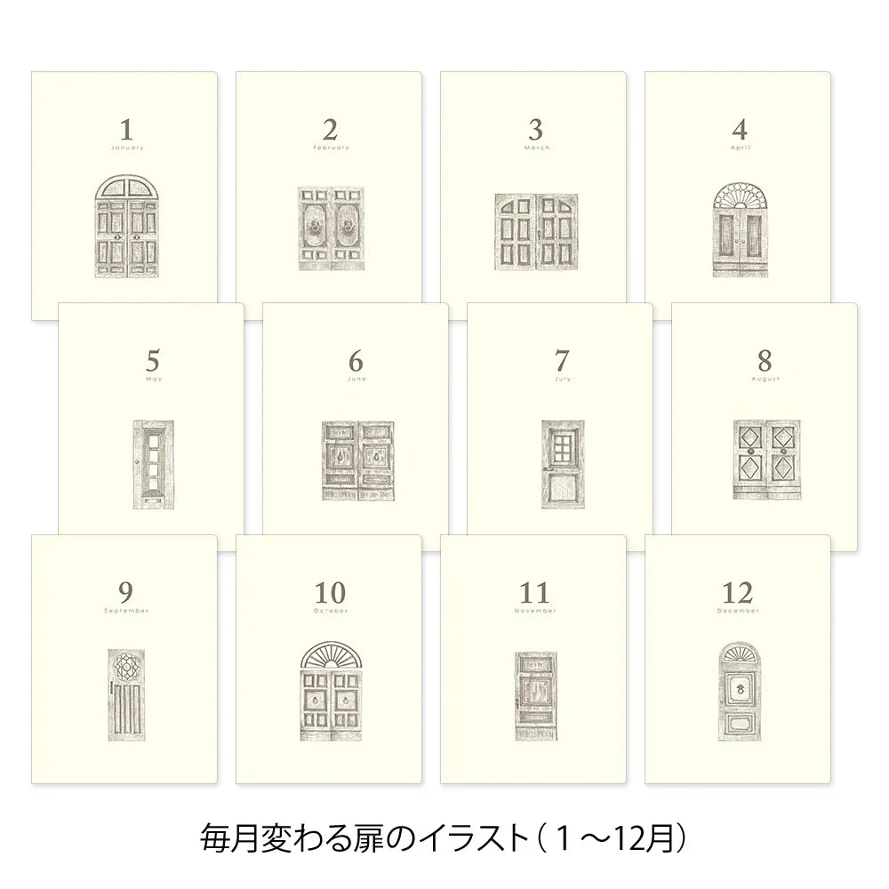Midori 5 Year Mini Diary - Gate: Light Green