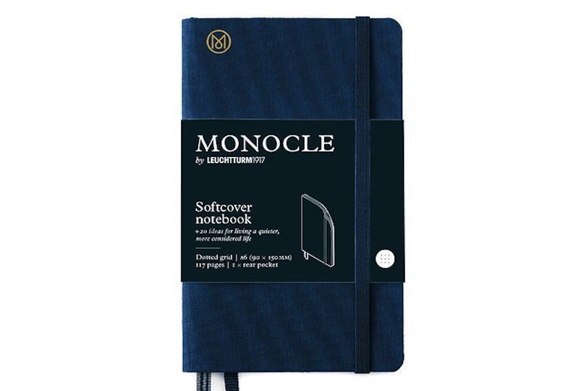 Leuchtturm1917 x Monocle LE Not Defteri Cep Boy (A6), Yumuşak Kapak, 128 Numaralandırılmış Sayfa, Noktalı, Lacivert