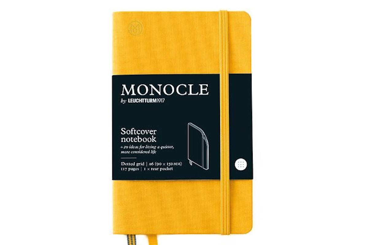 Leuchtturm1917 x Monocle LE Not Defteri Cep Boy (A6), Yumuşak Kapak, 128 Numaralandırılmış Sayfa, Noktalı, Sarı