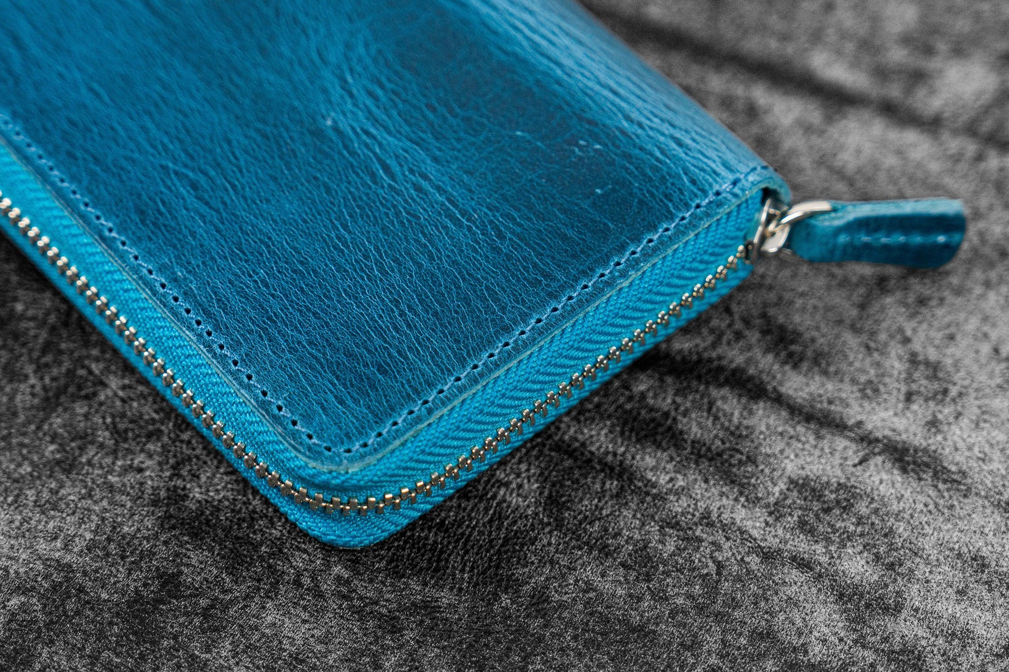 3'lü Fermuarli Deri̇ Kalemli̇k - C.H. Okyanus Mavi