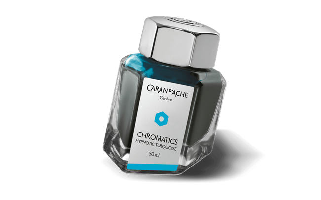 Caran d’Ache Chromatics Şişe Mürekkep 50 ml – Hypnotic Turquoise