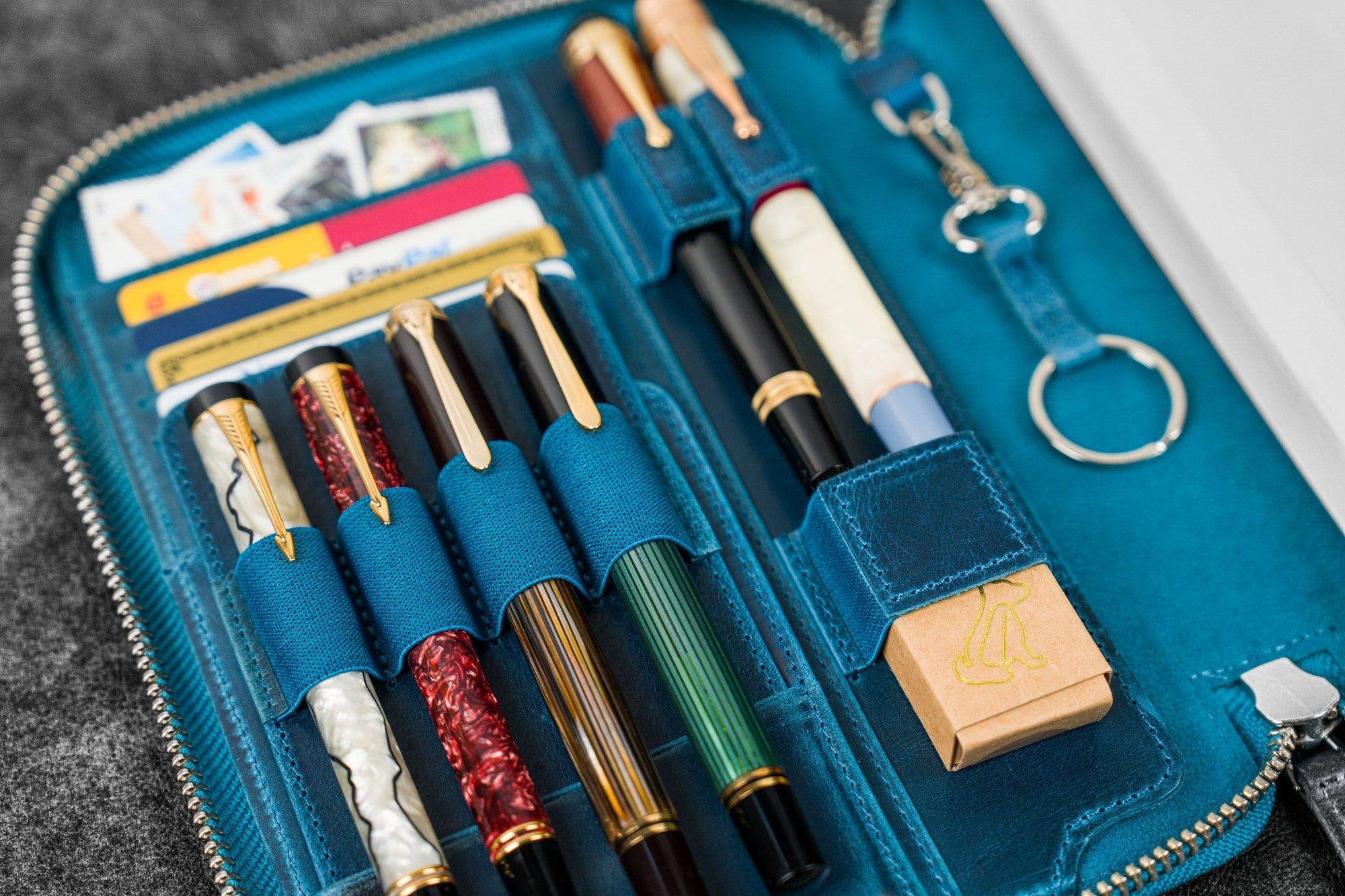 A5 Deri Organizer ve Kalemlik - C.H. Okyanus Mavi