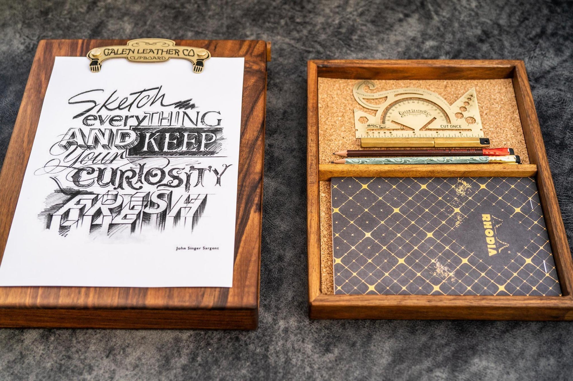 Ahşap Sketchbox Yazı Kutusu - Ceviz