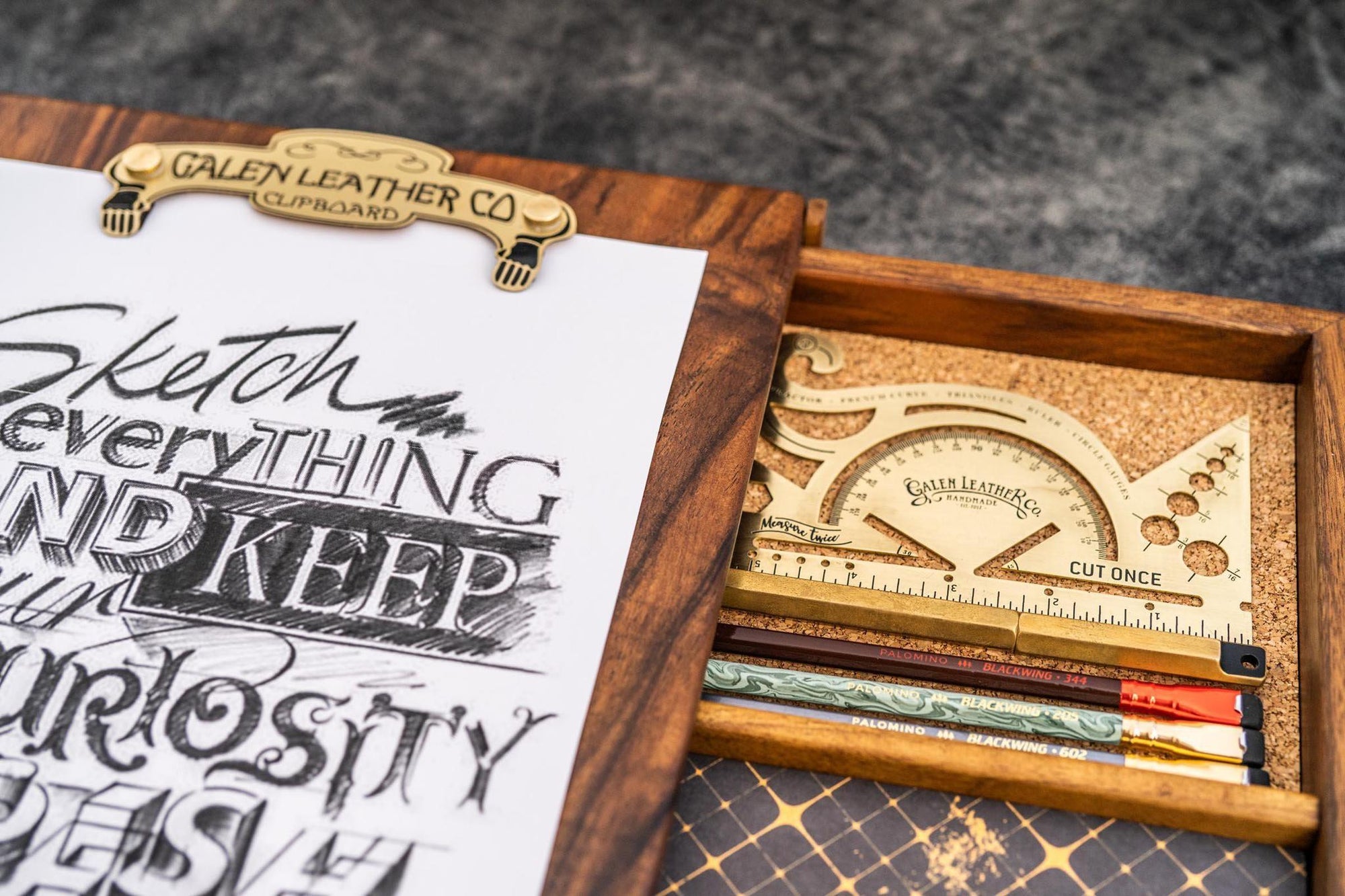 Ahşap Sketchbox Yazı Kutusu - Ceviz