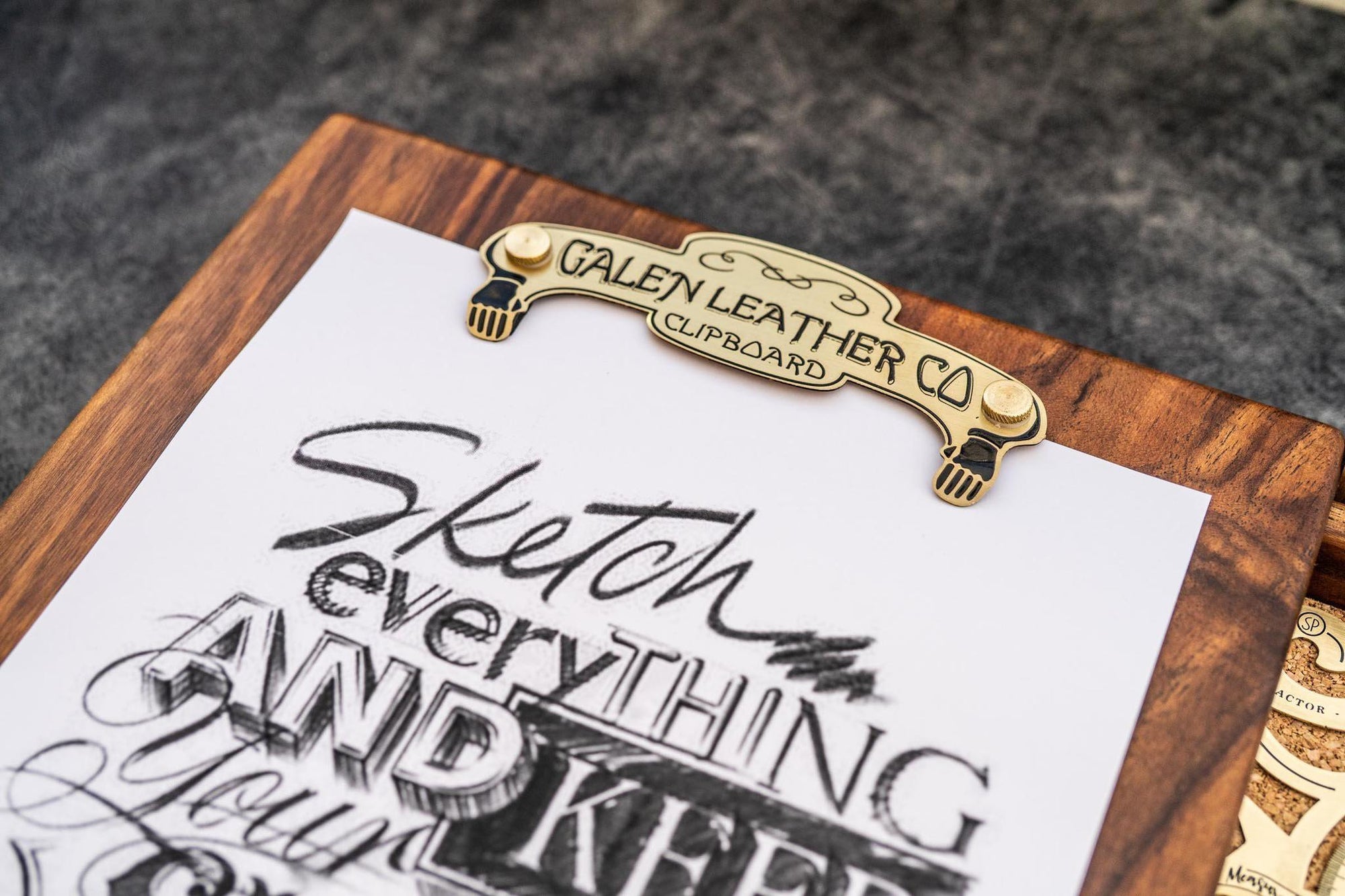 Ahşap Sketchbox Yazı Kutusu - Ceviz