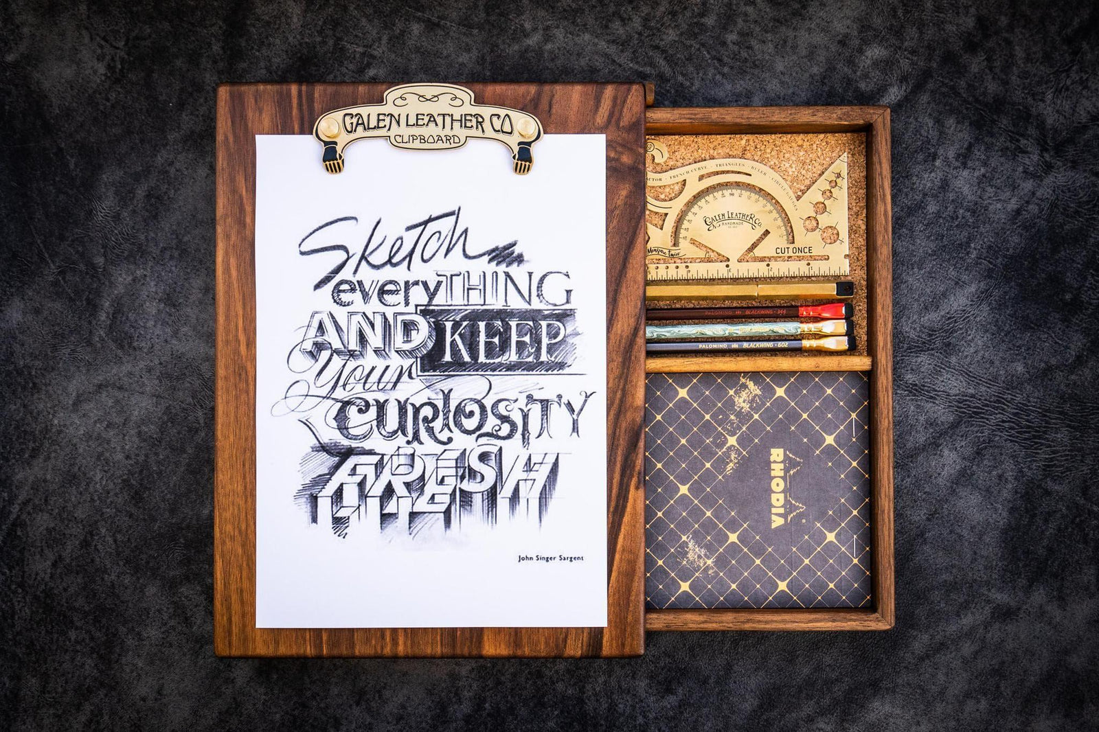 Ahşap Sketchbox Yazı Kutusu - Ceviz