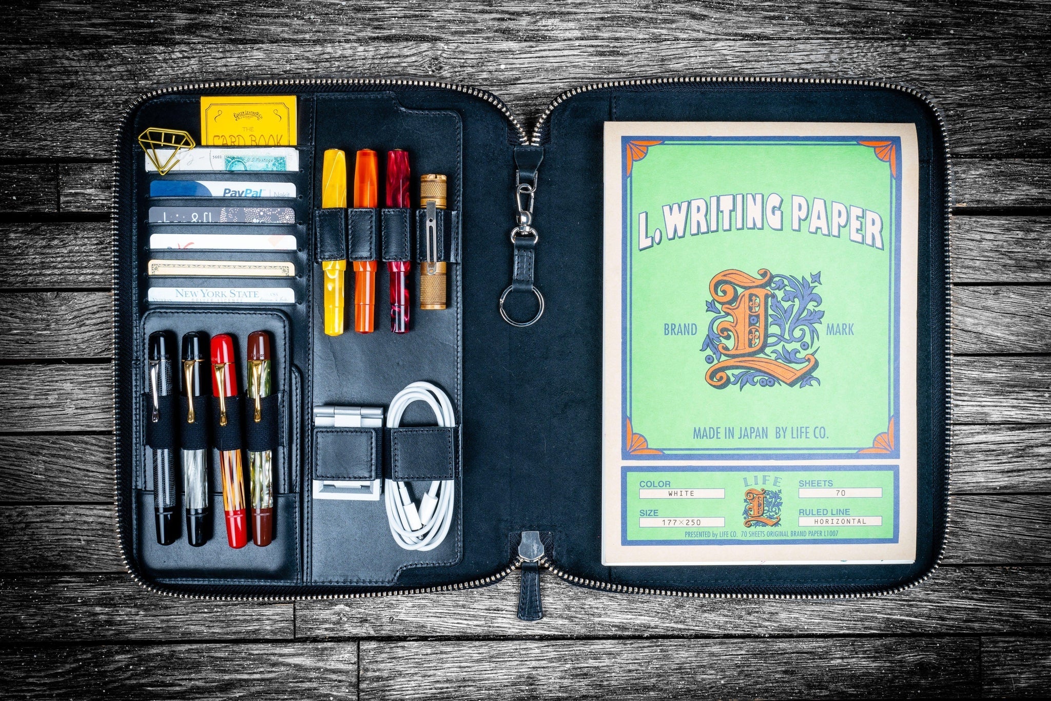 B5 Deri Organizer ve Kalemlik - Black | Galen TR