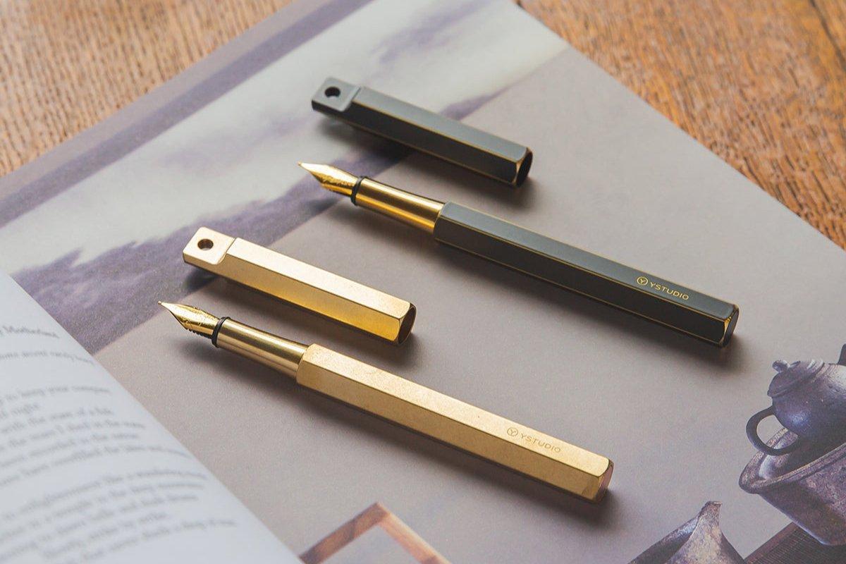 Classic Revolve-Portable Fountain Pen-Brass