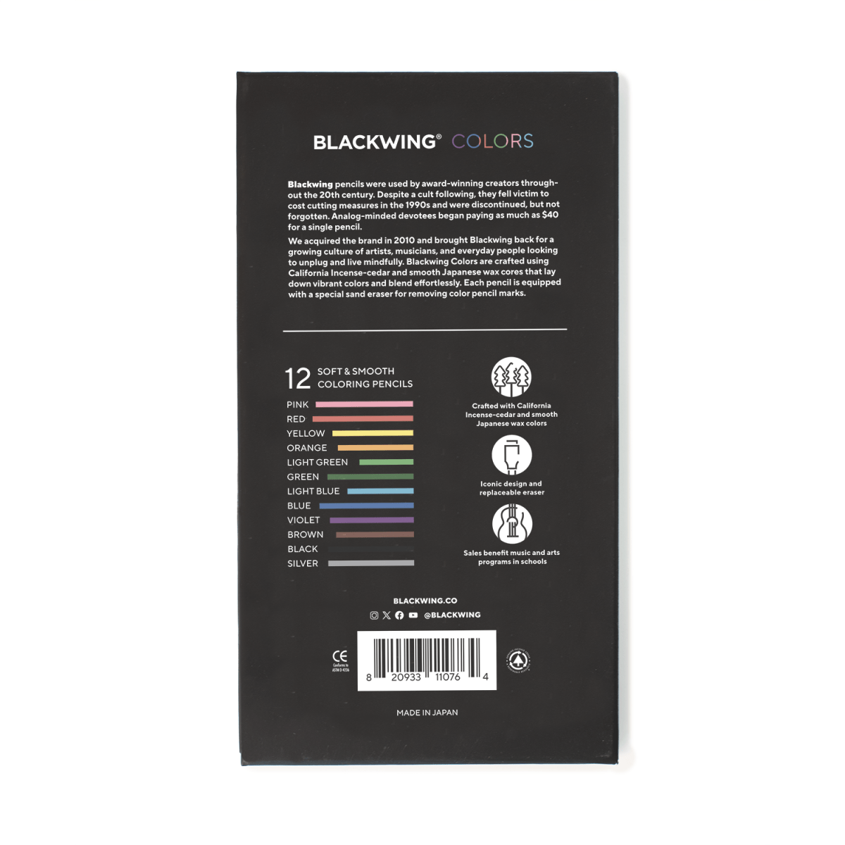 Blackwing Kurşun Kalem - Colors (12'li Set)