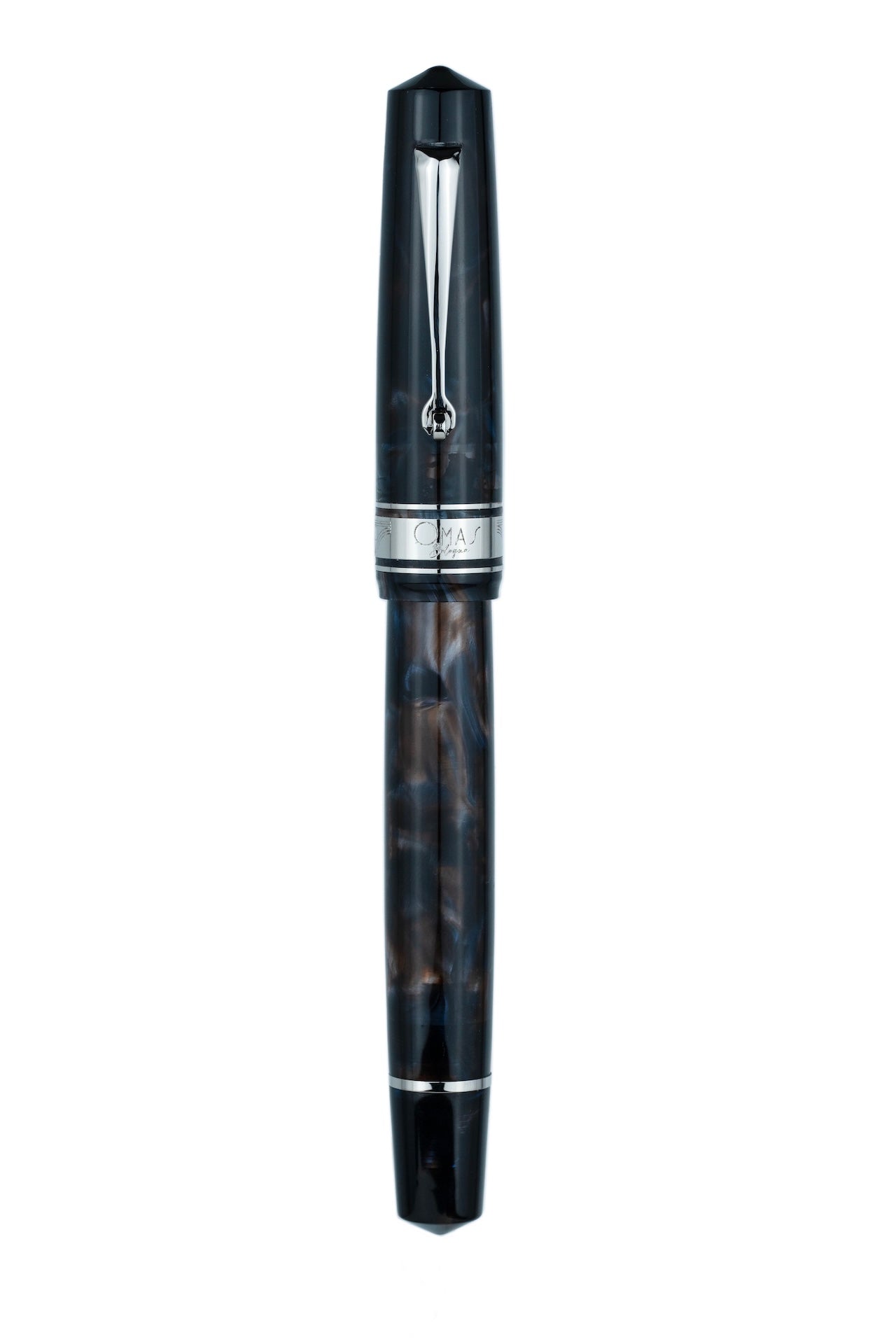 OMAS Bologna Galassia With Silver Trim Fountain Pen