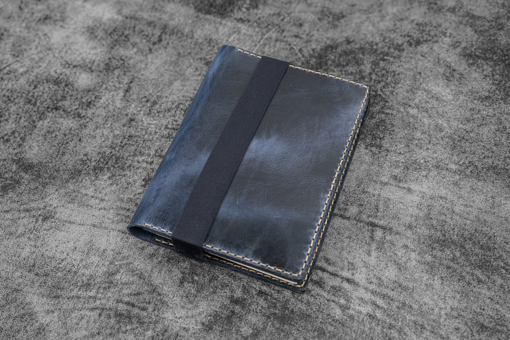 Leather Leuchtturm1917 A5 Notebook Cover - Crazy Horse Navy Blue
