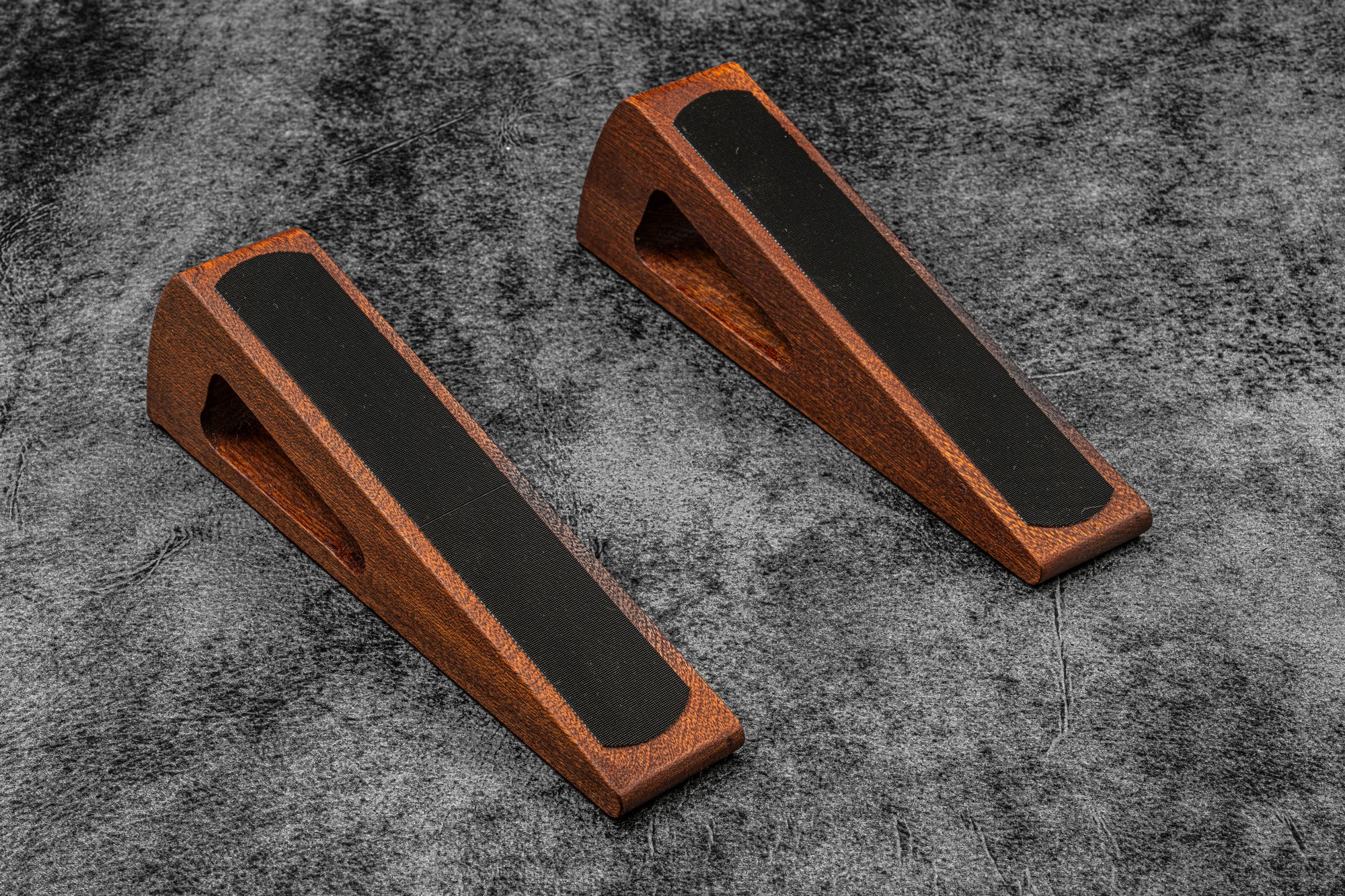 Wooden Stand for MacBook &amp; iPad  - Mahogany - with Leather Carry Sleeve