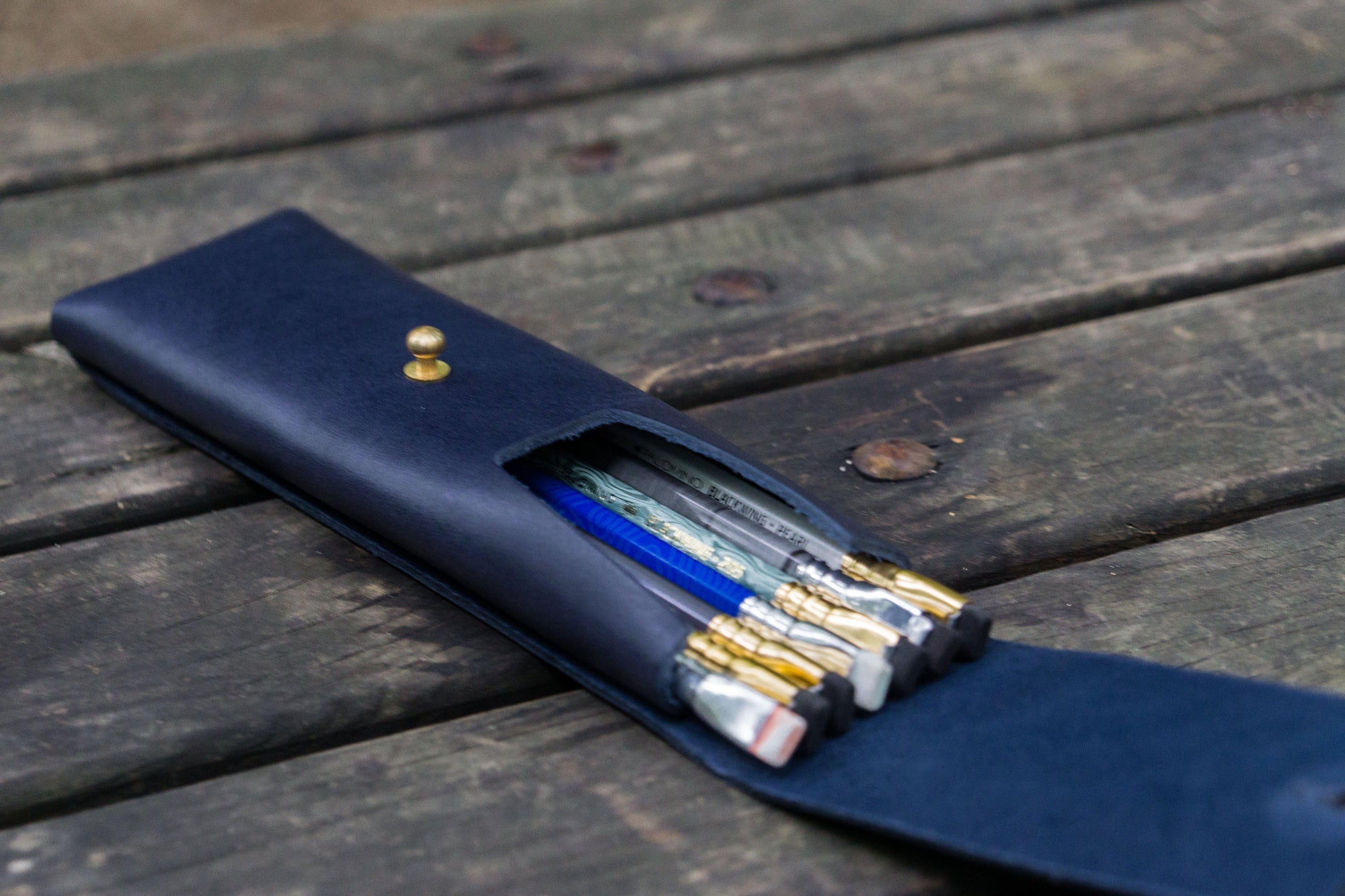 Deri Charcoal Kalemlik Blackwing Uyumlu - Lacivert