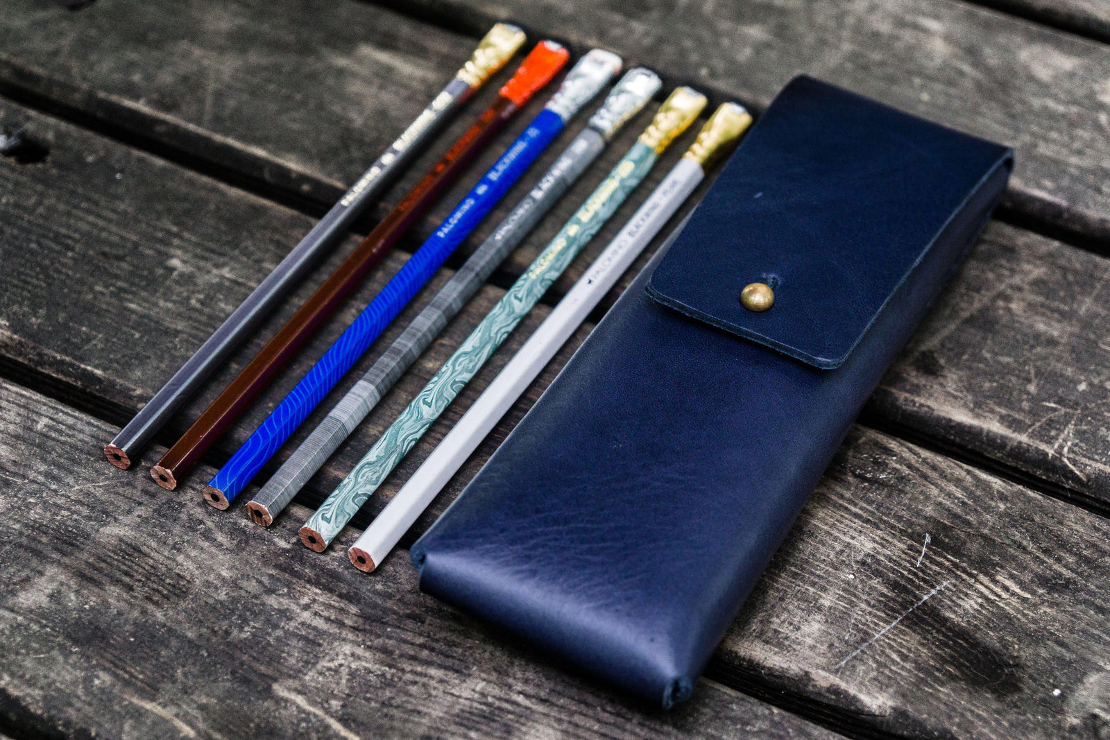 Deri Charcoal Kalemlik Blackwing Uyumlu - Lacivert