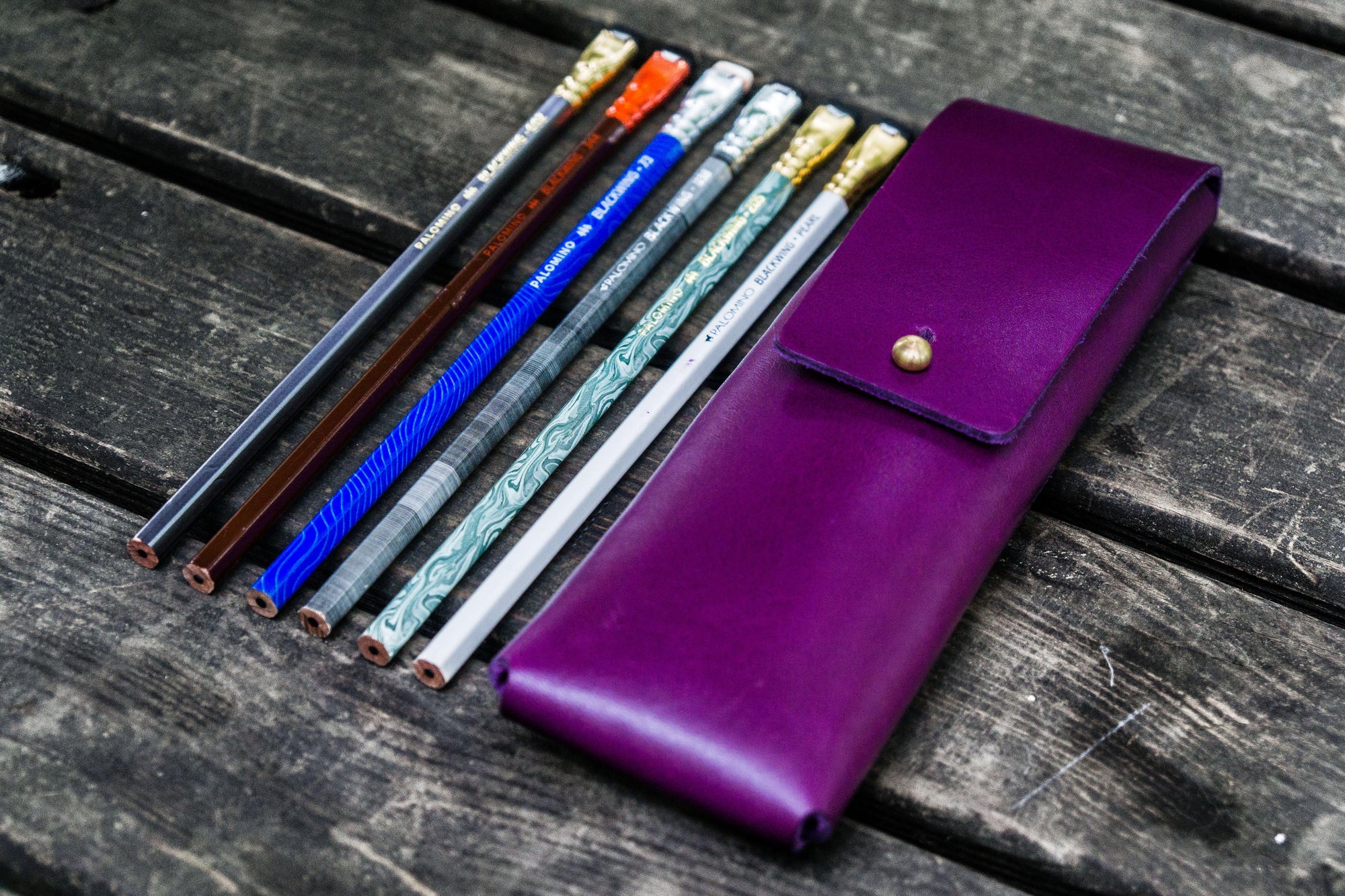 Deri Charcoal Kalemlik Blackwing Uyumlu - Mor