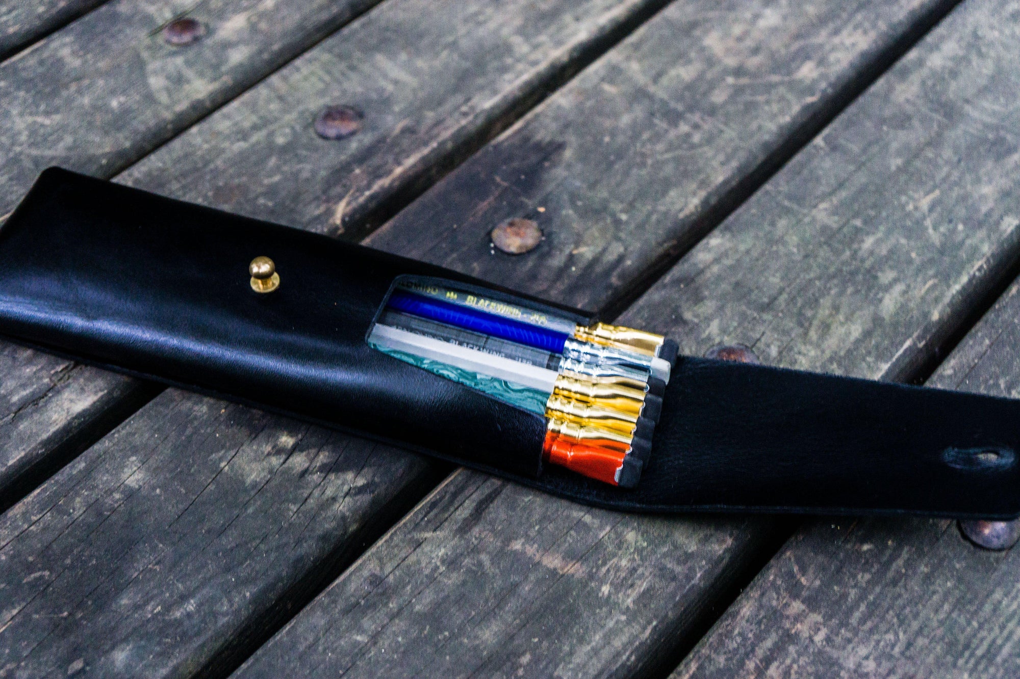 Deri Charcoal Kalemlik Blackwing Uyumlu - Siyah