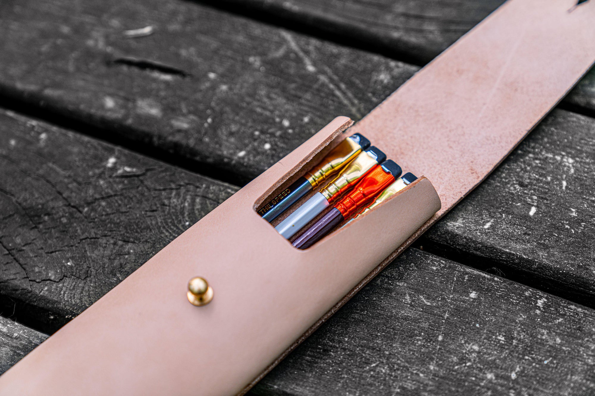 Deri Charcoal Kalemlik Blackwing Uyumlu - Undyed Leather