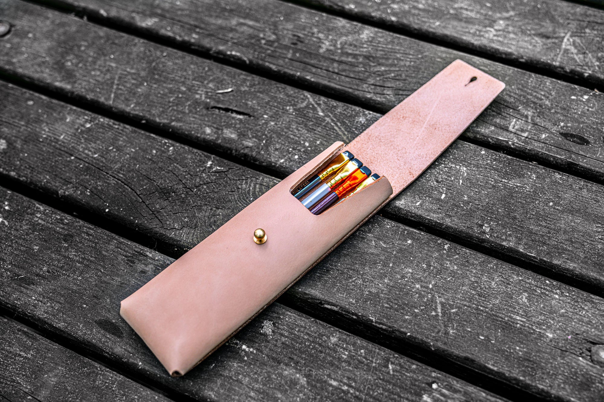 Deri Charcoal Kalemlik Blackwing Uyumlu - Undyed Leather