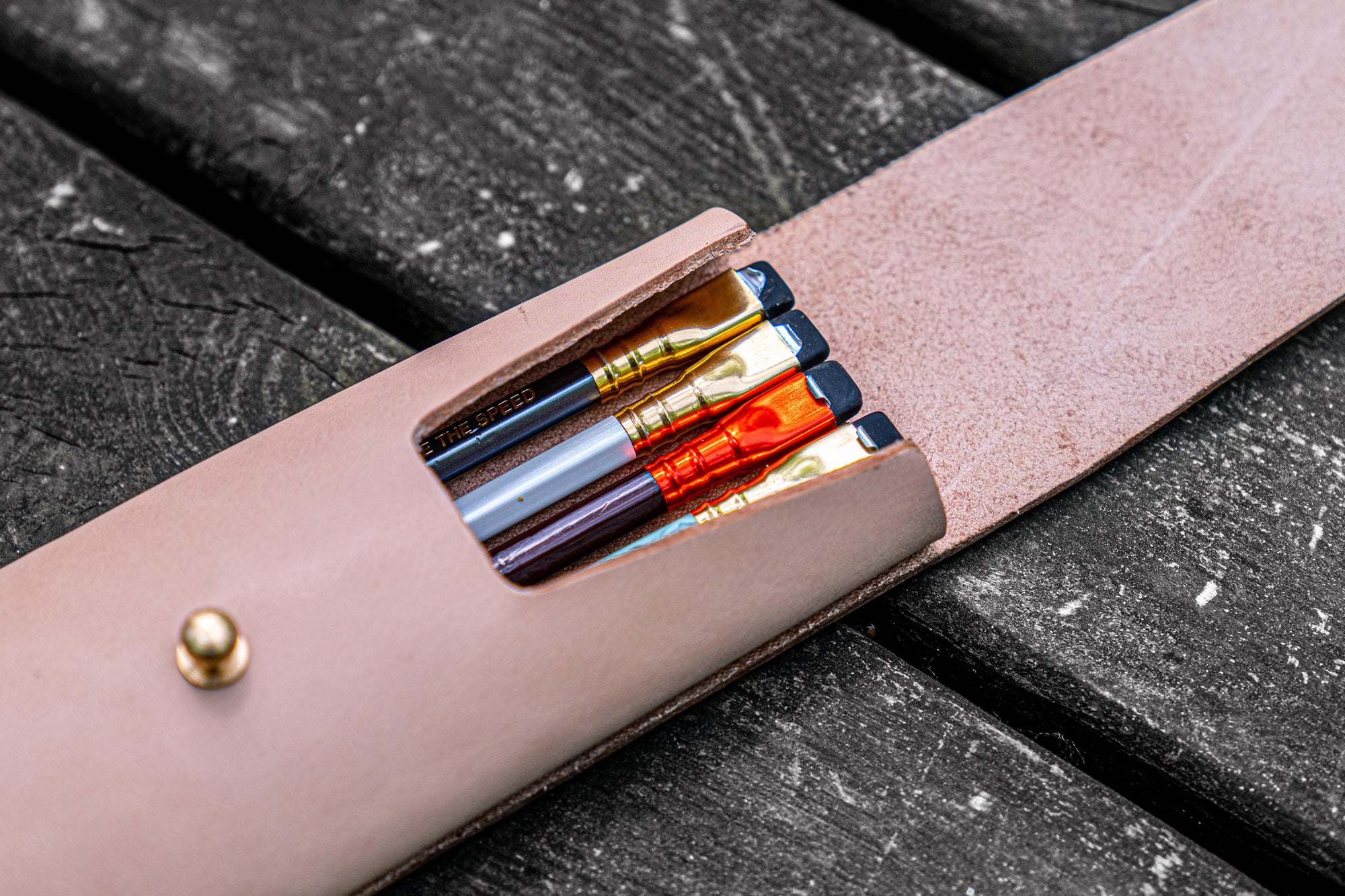 Deri Charcoal Kalemlik Blackwing Uyumlu - Undyed Leather