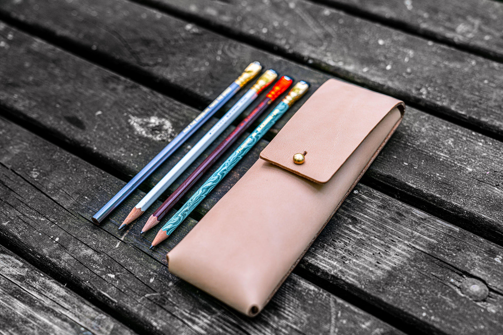 Deri Charcoal Kalemlik Blackwing Uyumlu - Undyed Leather