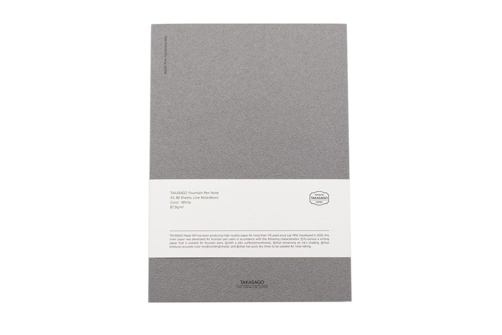 Dominant Industry - Takasago Grey A5 8mm Çizgili Defter