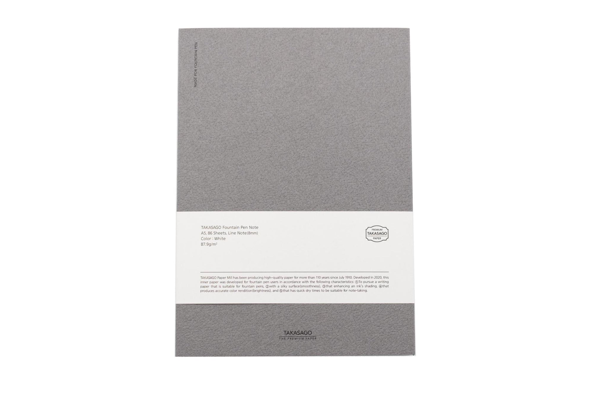 Dominant Industry - Takasago Grey A5 8mm Çizgili Defter