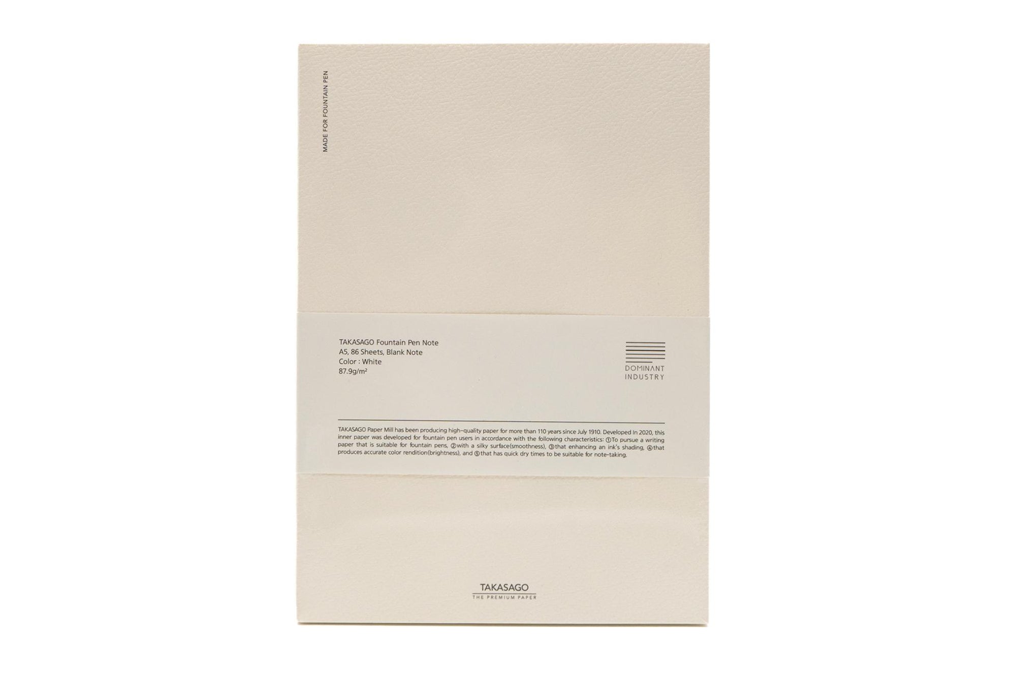Dominant Industry - Takasago Ivory A5 Çizgisiz Defter