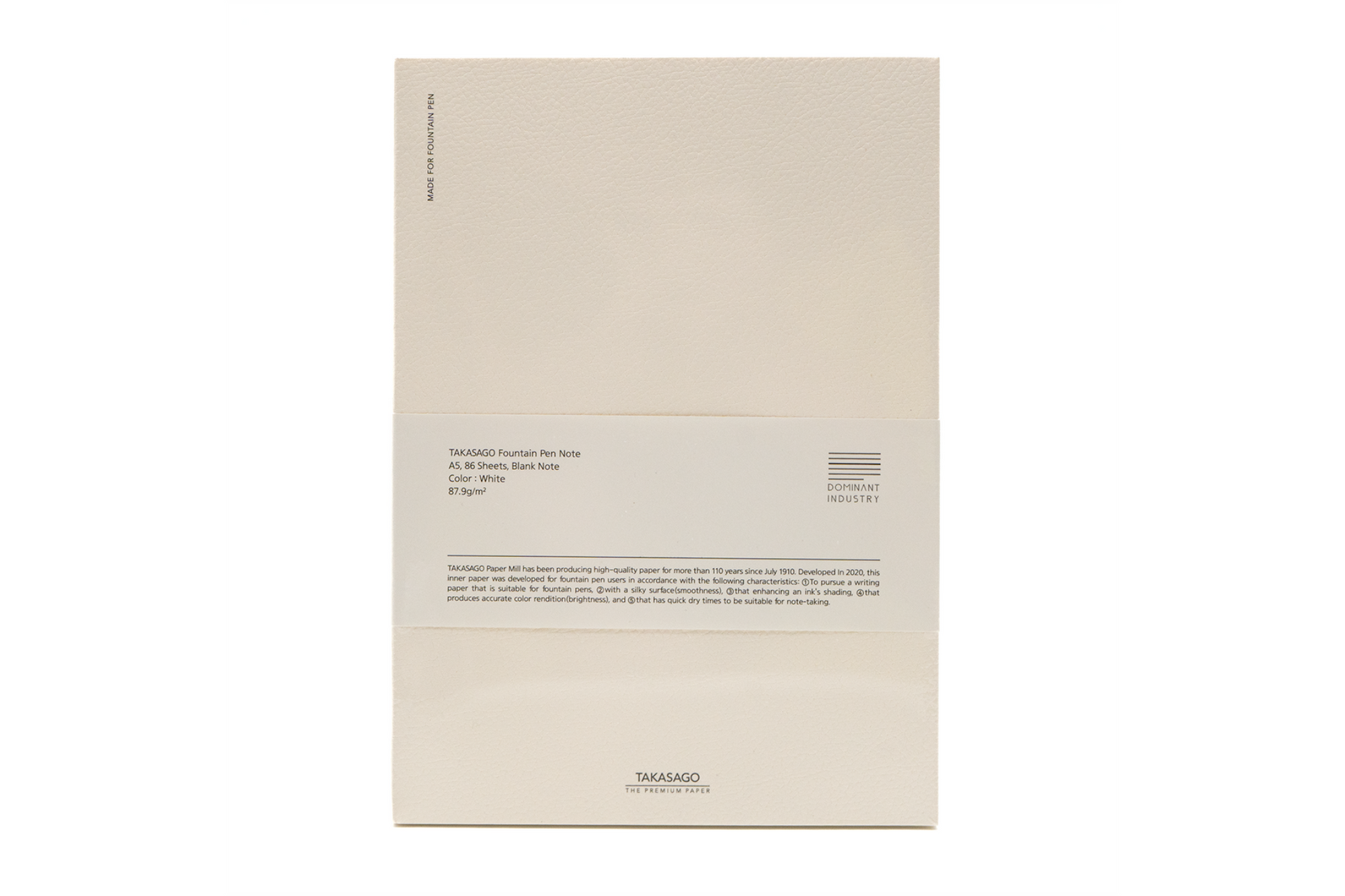 Dominant Industry - Takasago Ivory A5 Çizgisiz Defter