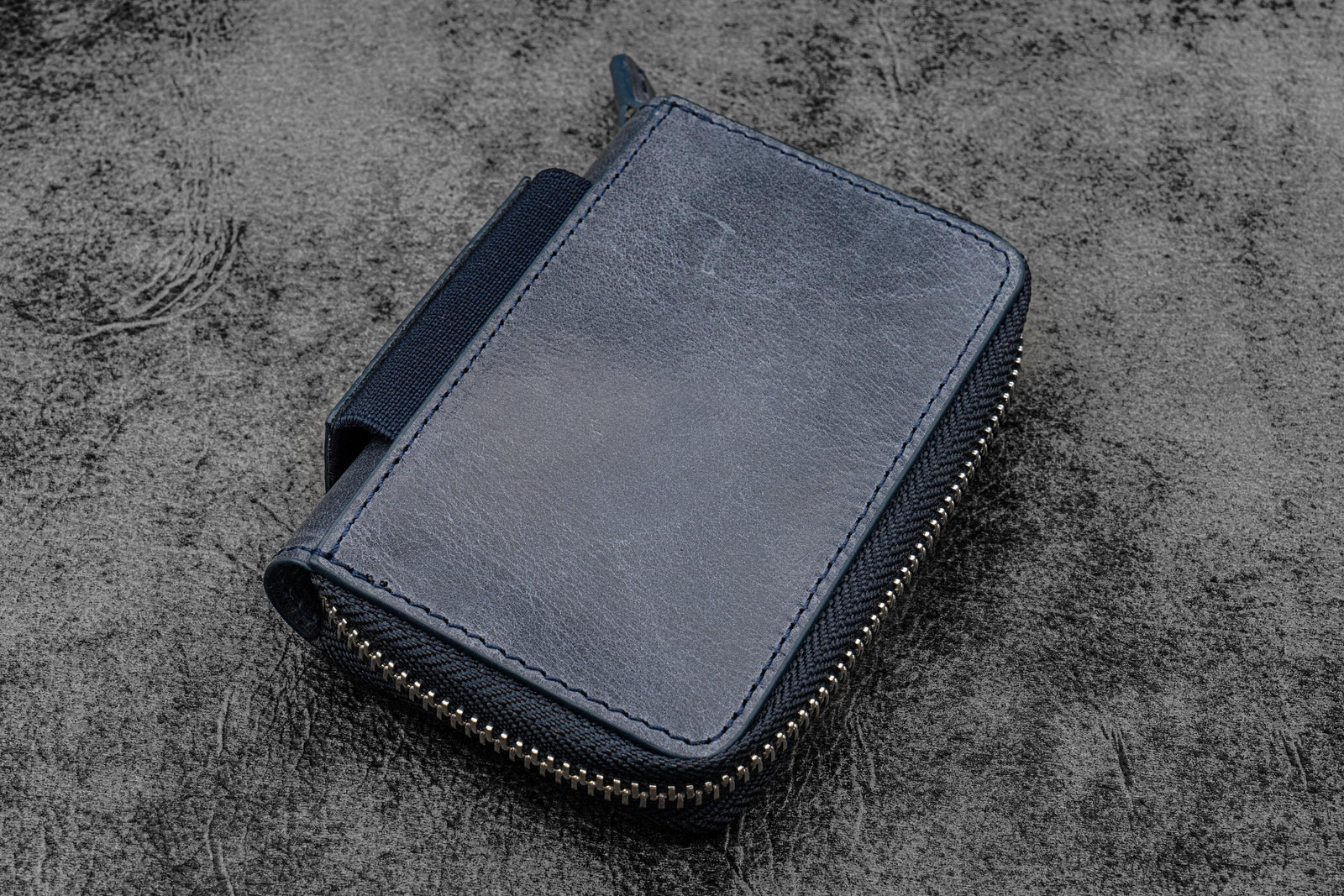 EDC Wallet - Crazy Horse Navy Blue