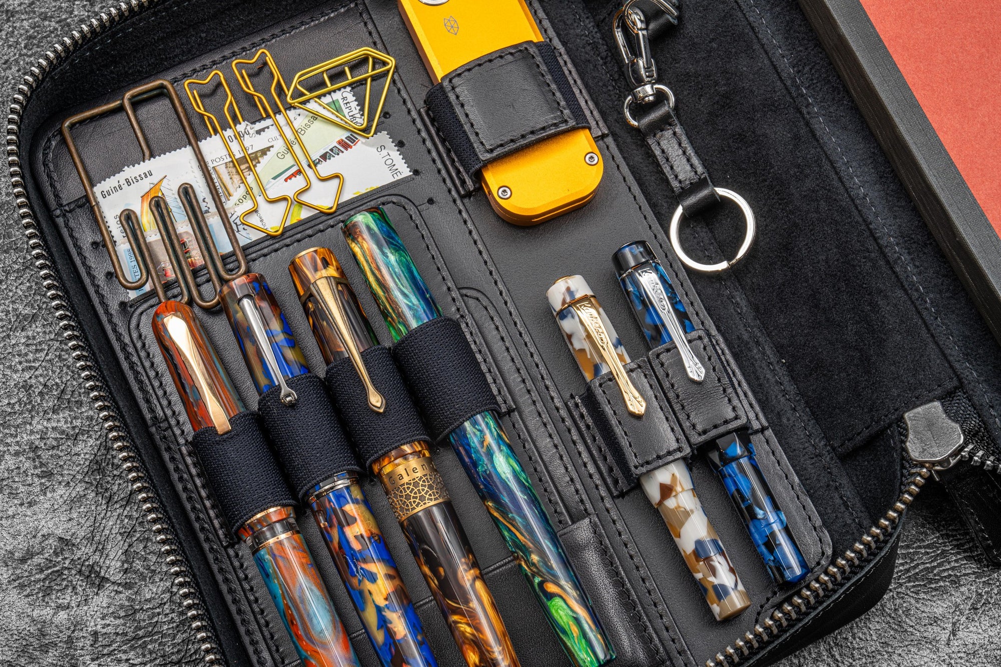 Expansi-Folio Deri Geniş A5 Fermuarlı Organizer - Black