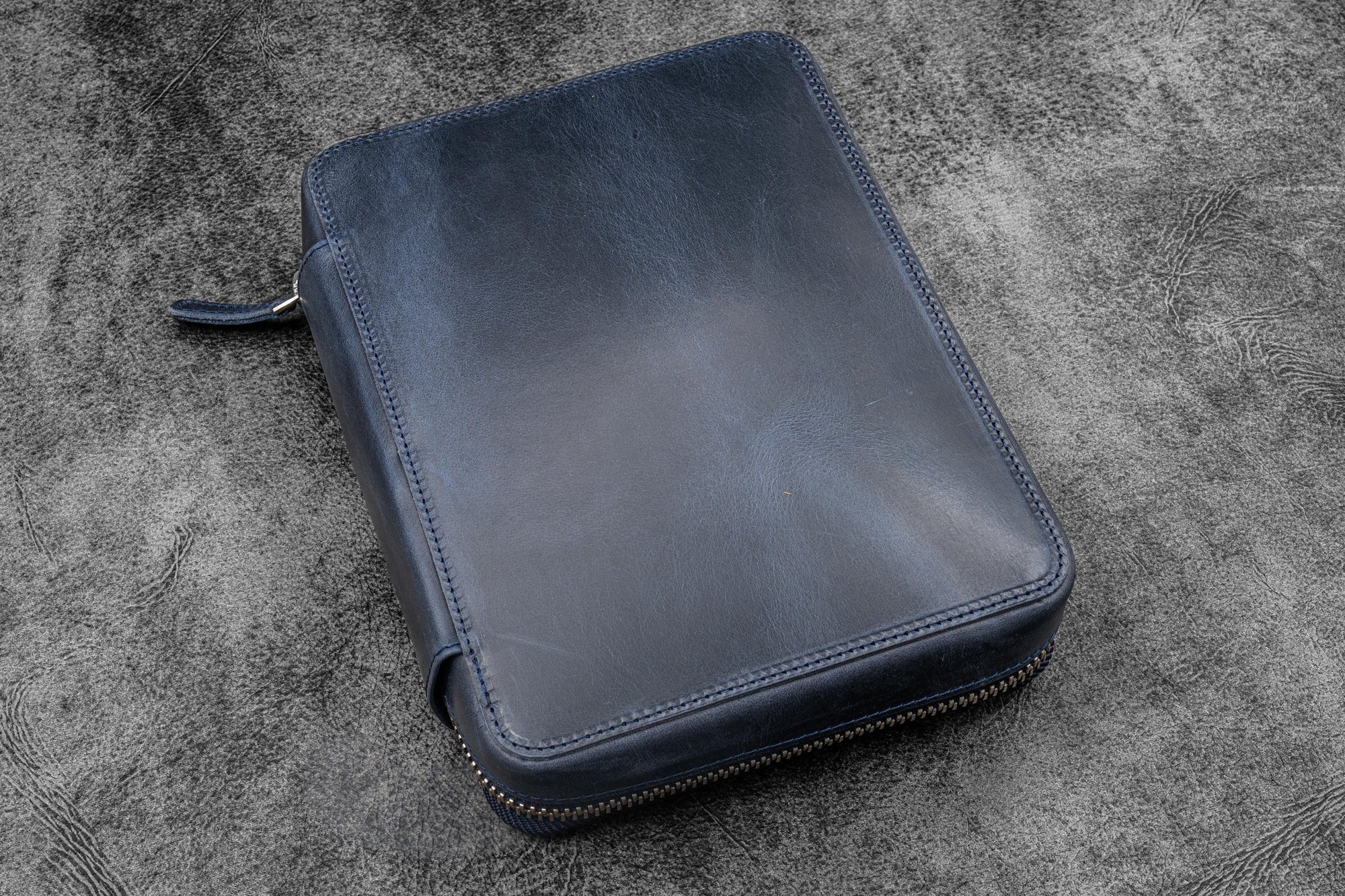 Expansi-Folio Deri Geniş A5 Fermuarlı Organizer - C. H. Navy Blue