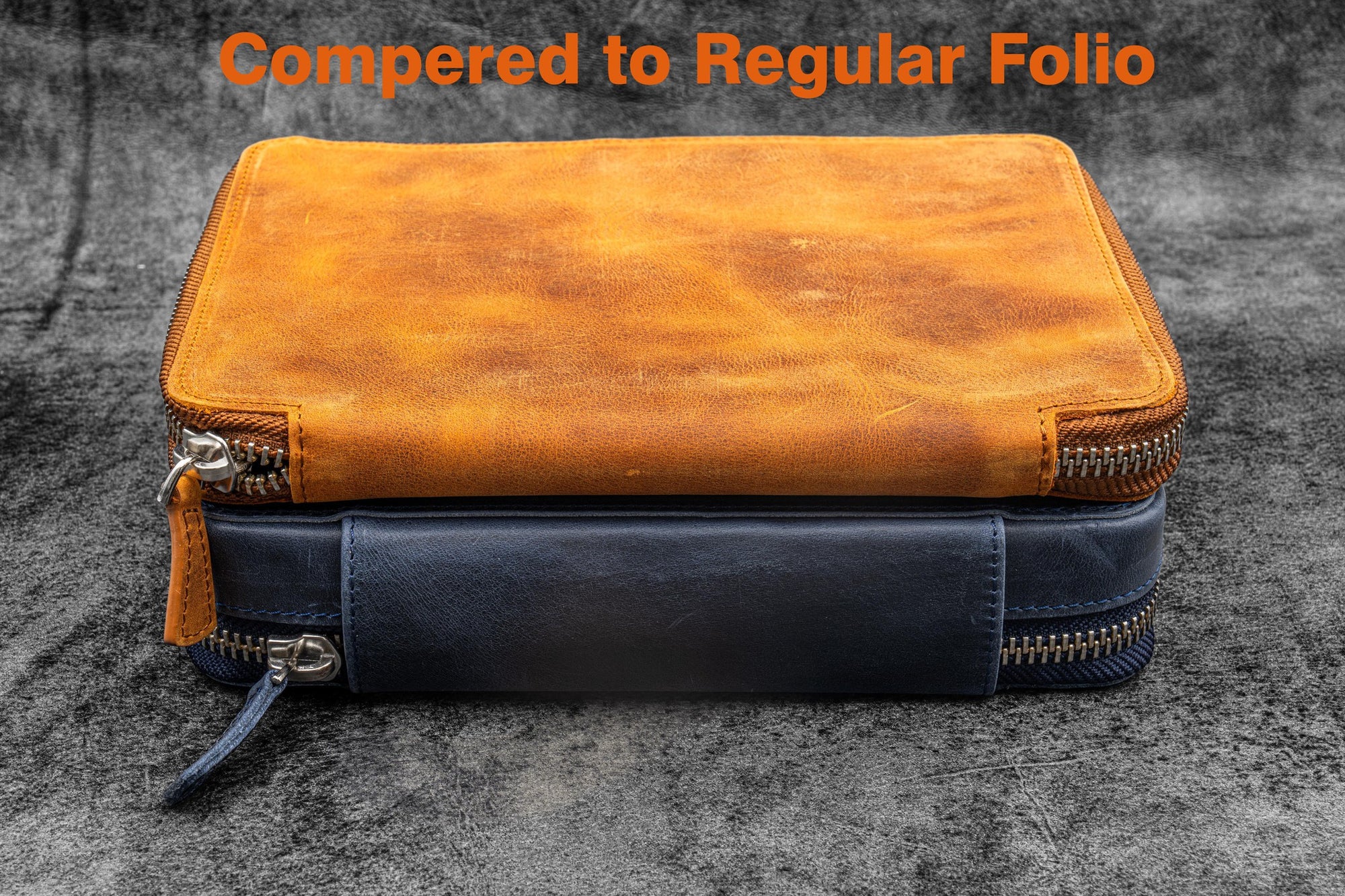 Expansi-Folio Deri Geniş A5 Fermuarlı Organizer - C. H. Navy Blue