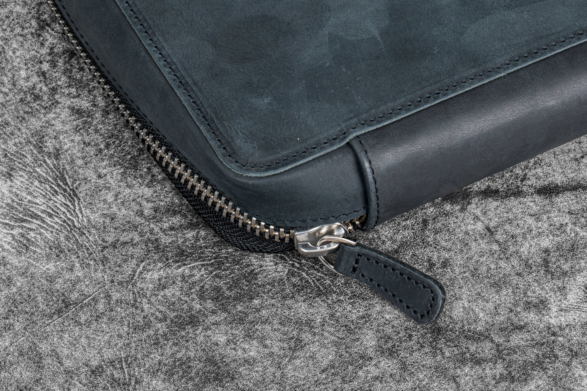Expansi-Folio  Deri Geniş A5 Fermuarlı Organizer - Crazy Horse Graphite