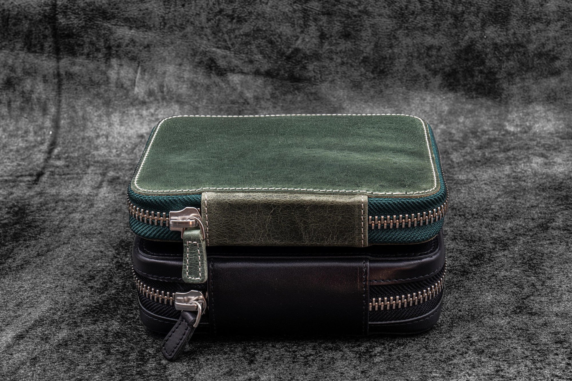 Expansi-Pouch Deri Geniş 10&#39;lu Kalemlik - İçi Çıkarılabilir - Black