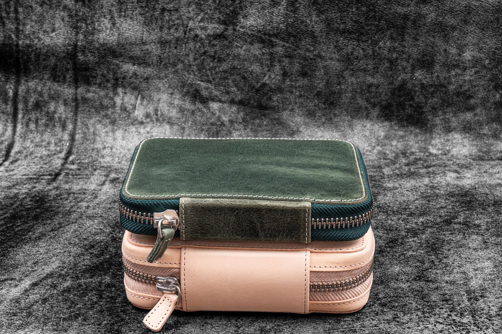 Expansi-Pouch Deri Geniş 10&#39;lu Kalemlik - İçi Çıkarılabilir - Undyed Leather