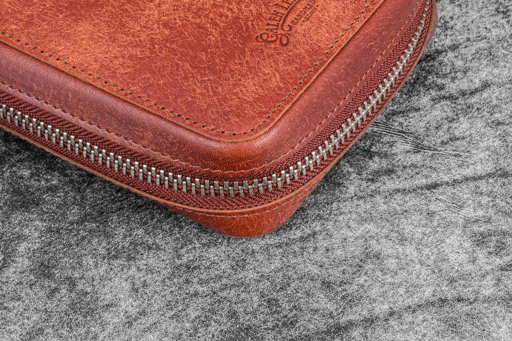 Expansi-Pouch Deri Geniş 10'lu Kalemlik - İçi Çıkarılabilir - Aged Copper