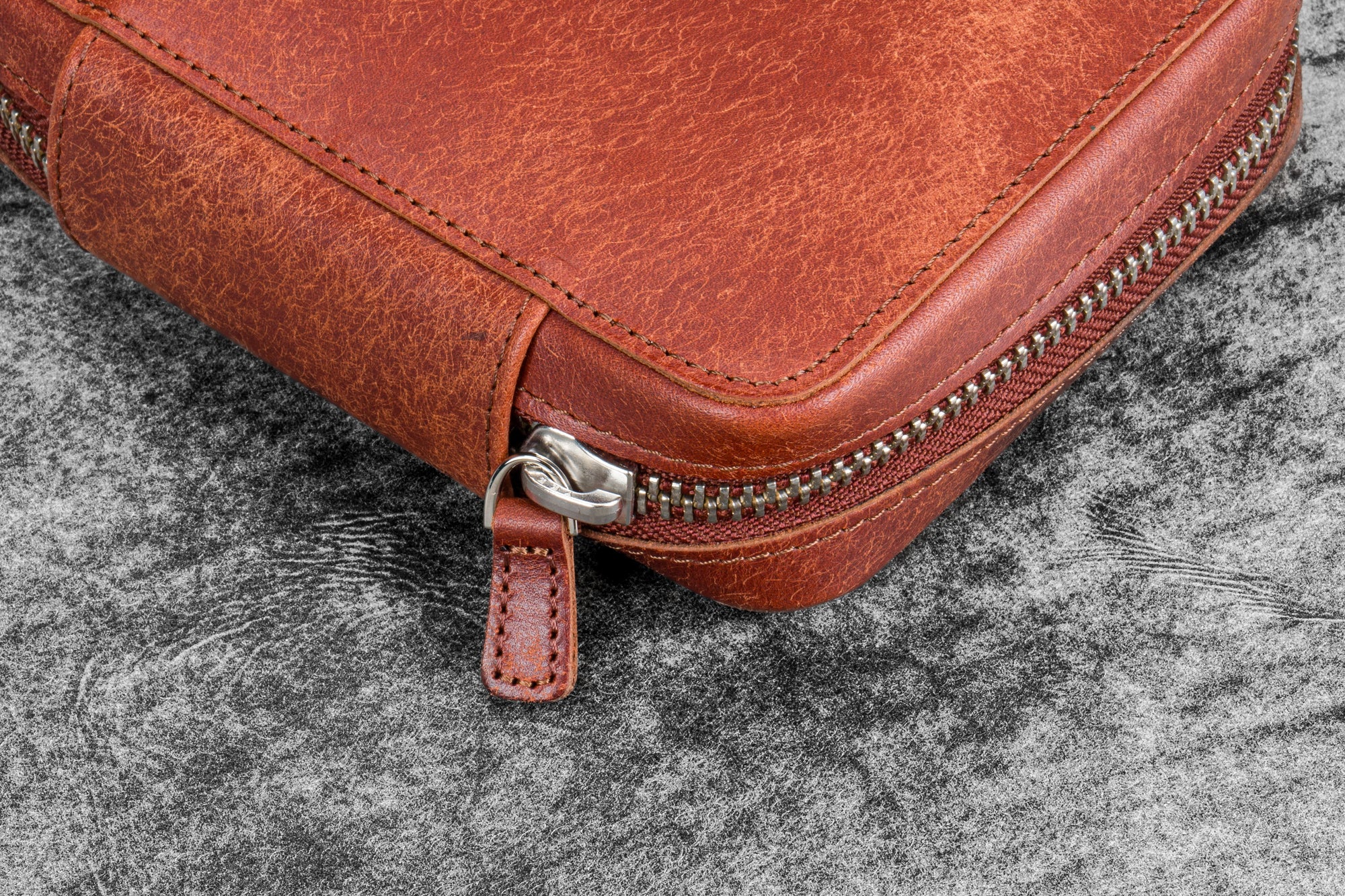 Expansi-Pouch Deri Geniş 10'lu Kalemlik - İçi Çıkarılabilir - Aged Copper