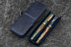 Fermuarlı Magnum Opus 2&#39;li Kalemlik- Crazy Horse Navy Blue