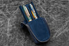 Fermuarlı Magnum Opus 2&#39;li Kalemlik- Crazy Horse Navy Blue