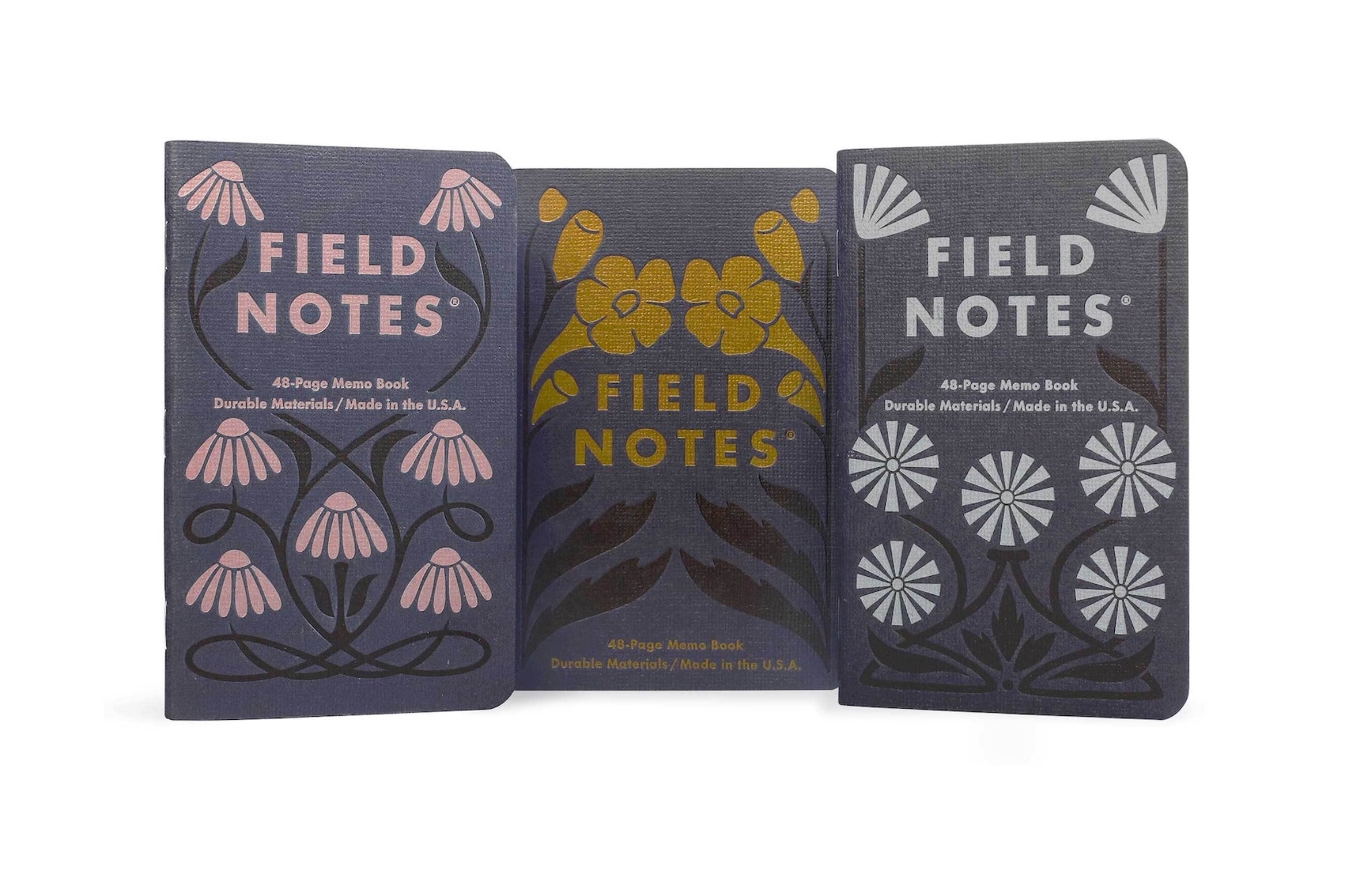 Field Notes Cep Boyu Defter, Çizgili 3'lü Set - Fall Flowers