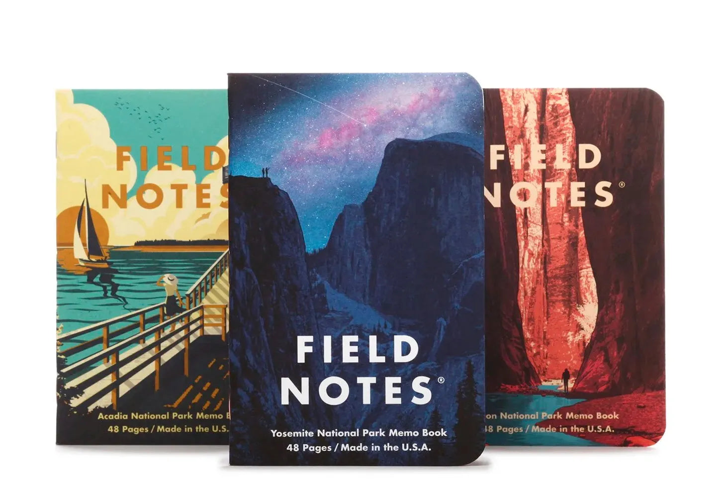 Field Notes Cep Boyu Defter, Kareli 3'lü Set - National Parks A