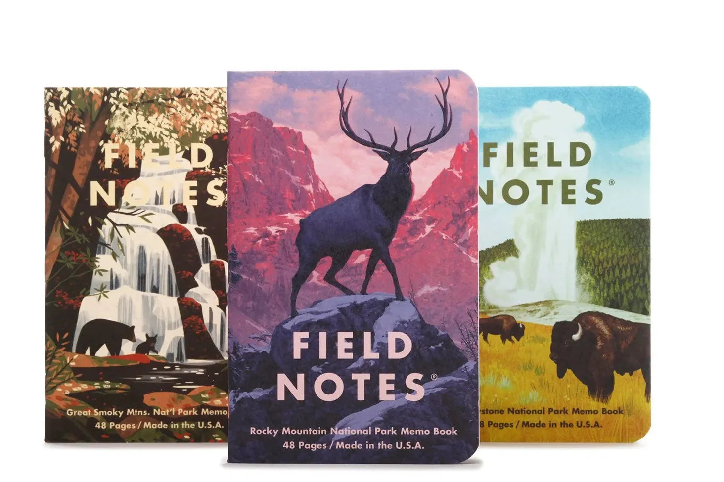 Field Notes Cep Boyu Defter, Kareli 3'lü Set - National Parks C