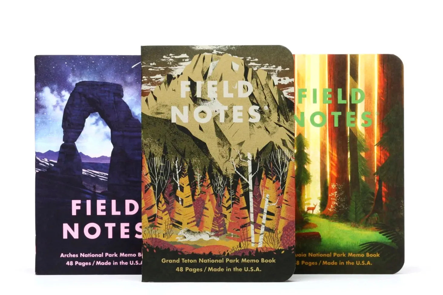 Field Notes Cep Boyu Defter, Kareli 3'lü Set - National Parks D