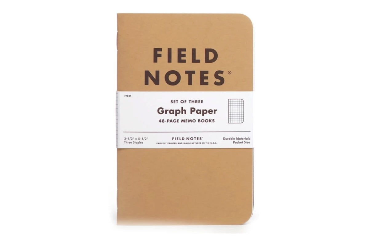 Field Notes Cep Boyu Defter, Kareli 3'lü Set - Original Kraft