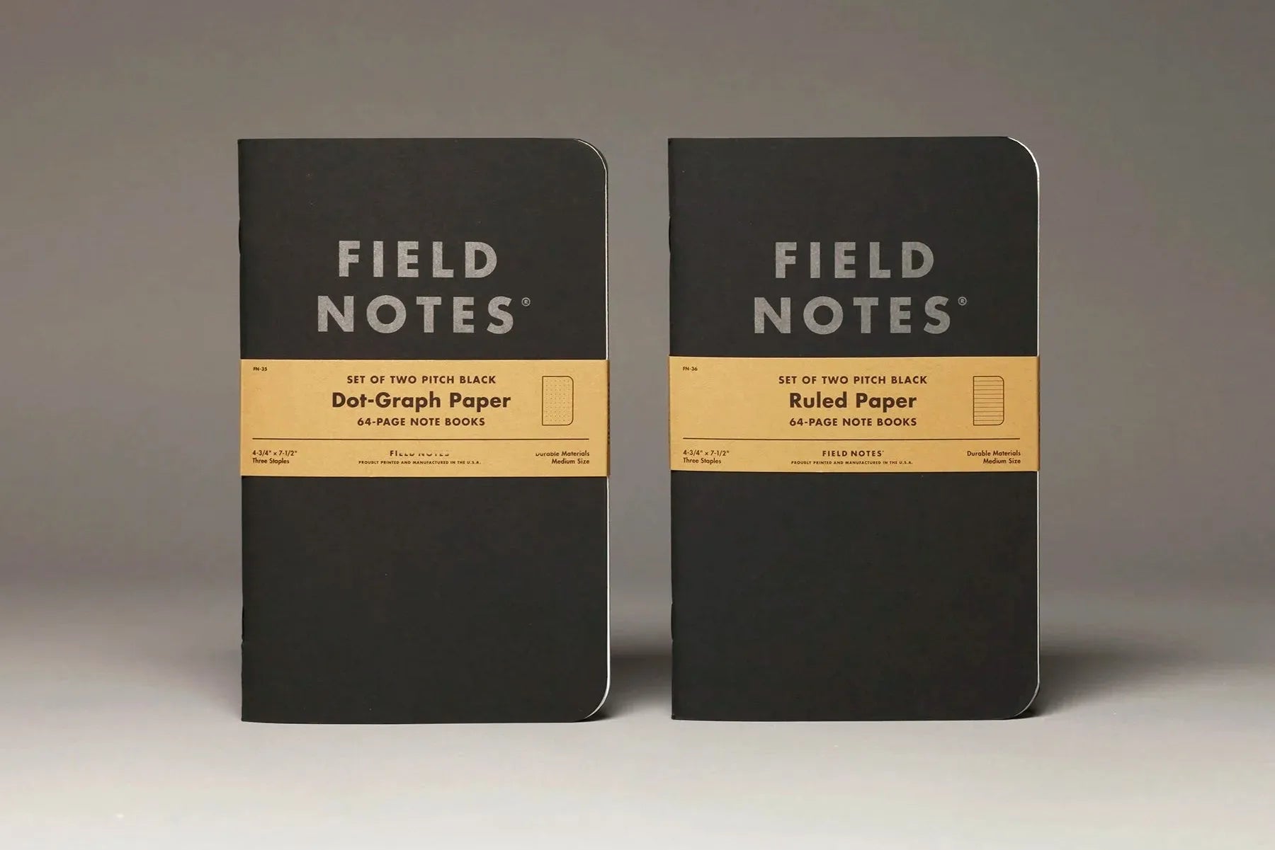 Field Notes Pitch Black Defter, Büyük Boy - Çizgili