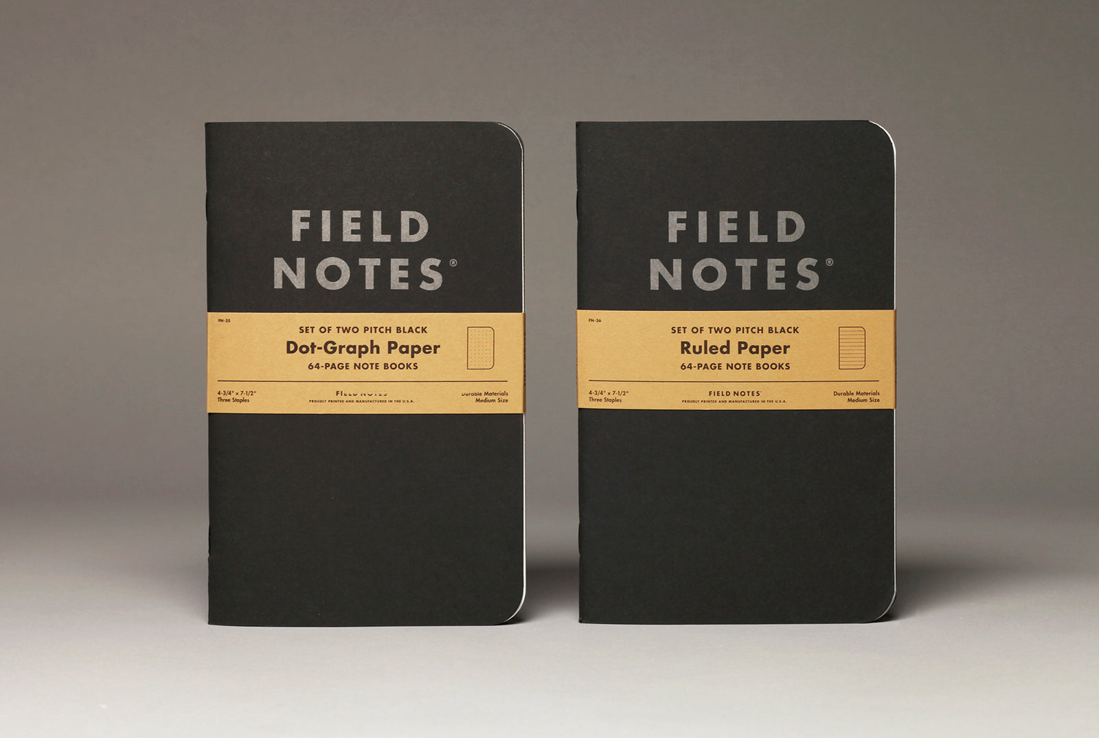 Field Notes Pitch Black Defter, Büyük Boy - Noktalı