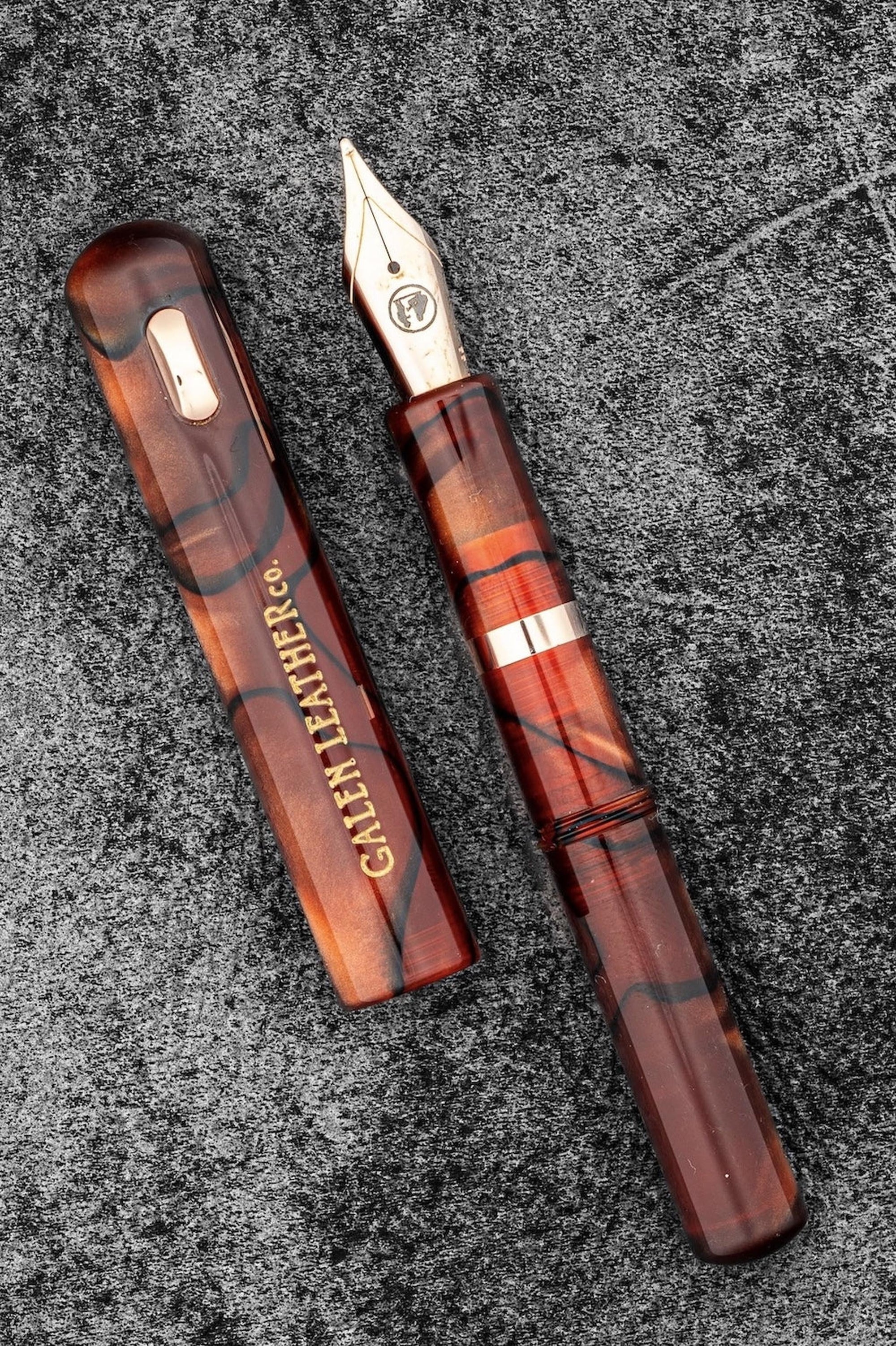 Fine Writing International &amp; Galen Pencket Pocket Fountain Pen - Amber