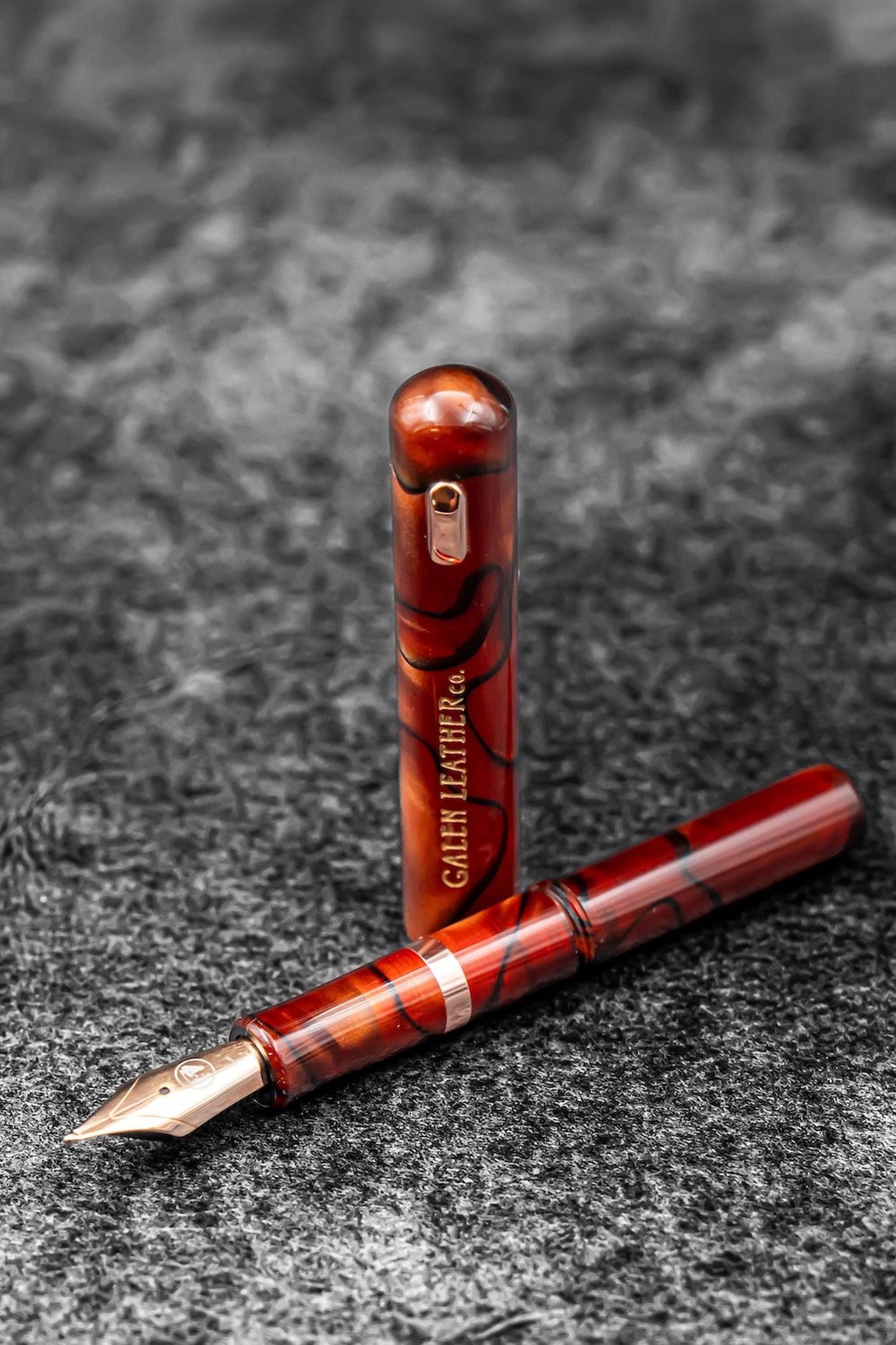 Fine Writing International &amp; Galen Pencket Pocket Fountain Pen - Amber