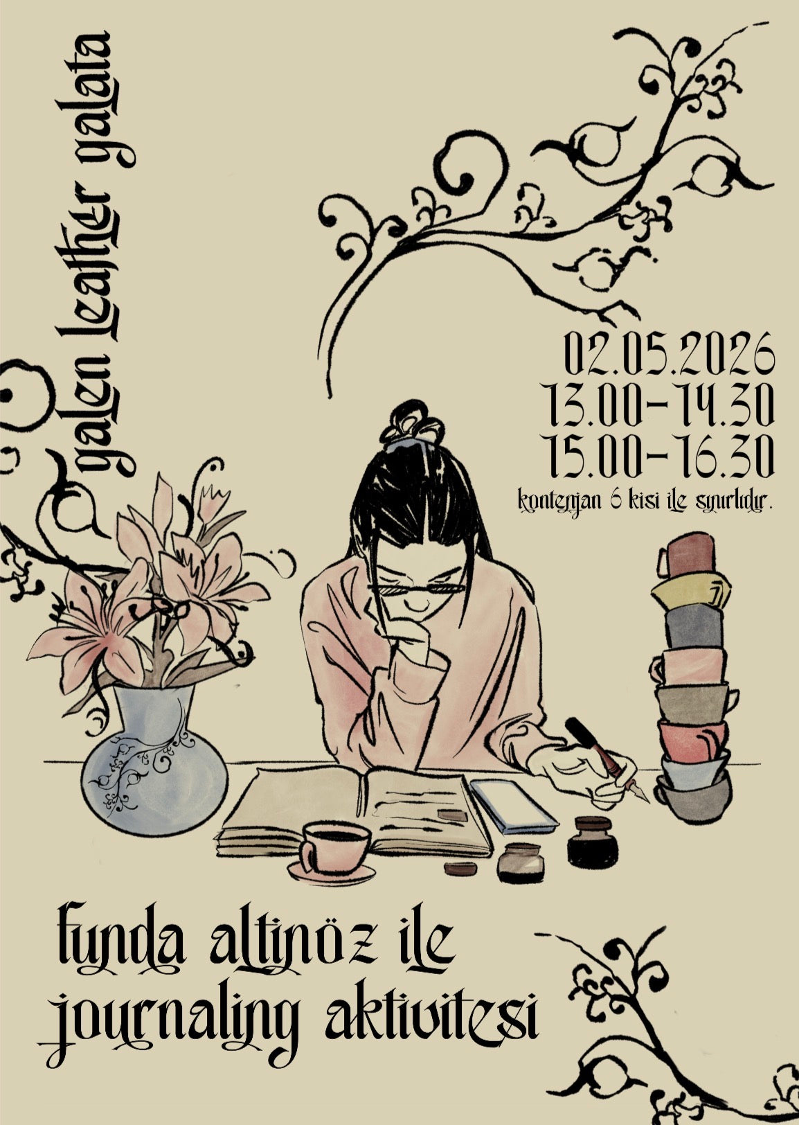 Galen Galata’da Funda Altınöz ile Journaling Atölyesi | 2 Mayıs 2026