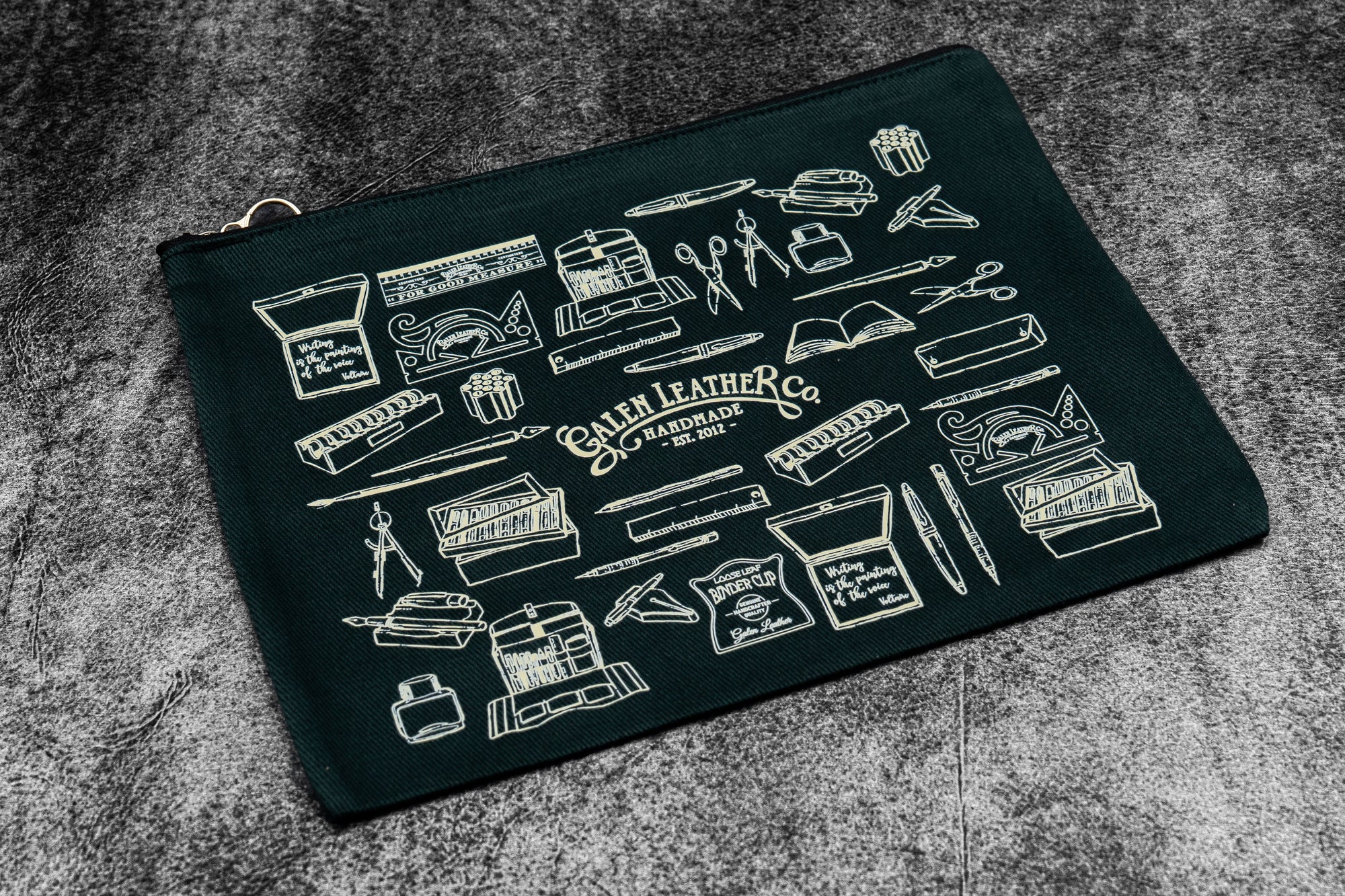 Galen Leather Canvas Clutch – Everyday Tool Pouch - A5